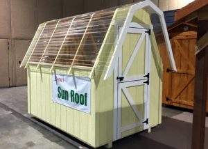 shed with transparent roof